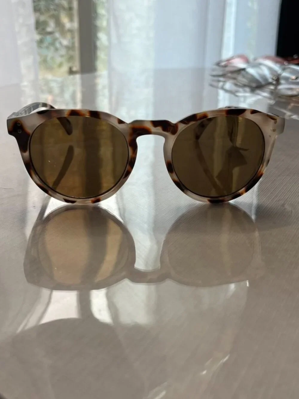 AIRE Nucleus Round Sunglasses Tortoise Cookie Brown Lens Frame